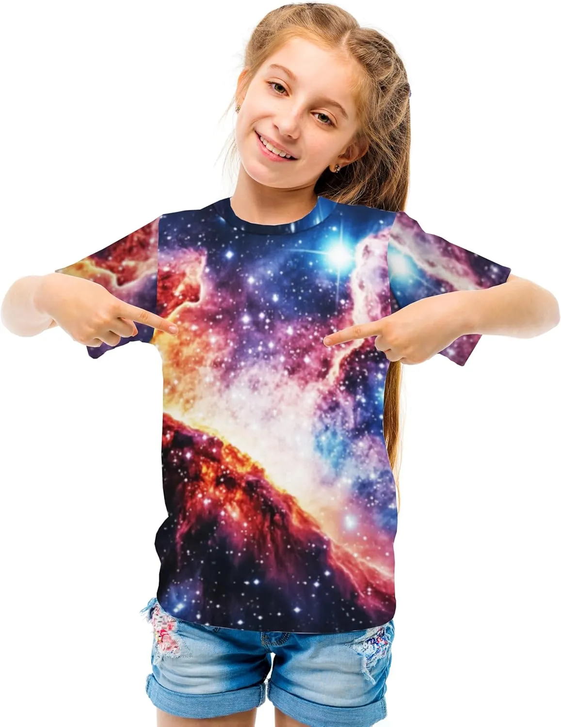 3D Graphic T Shirts for Boys Girls Kids, Casual Crewneck Short Sleeve Tops Tees for Teens 6-16 Years