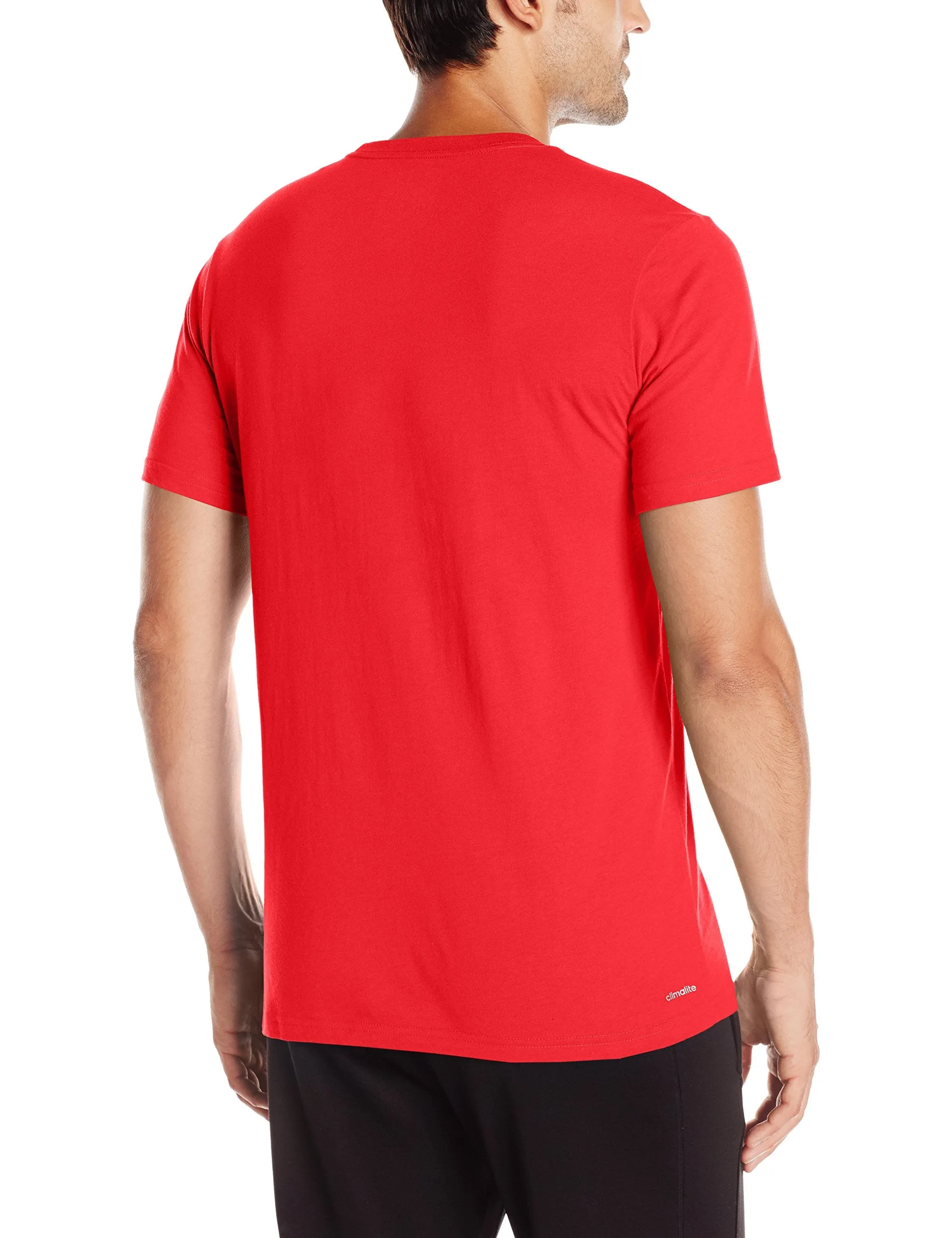 adidas Men's Badge of Sport Graphic Tee, Scarlet/Black