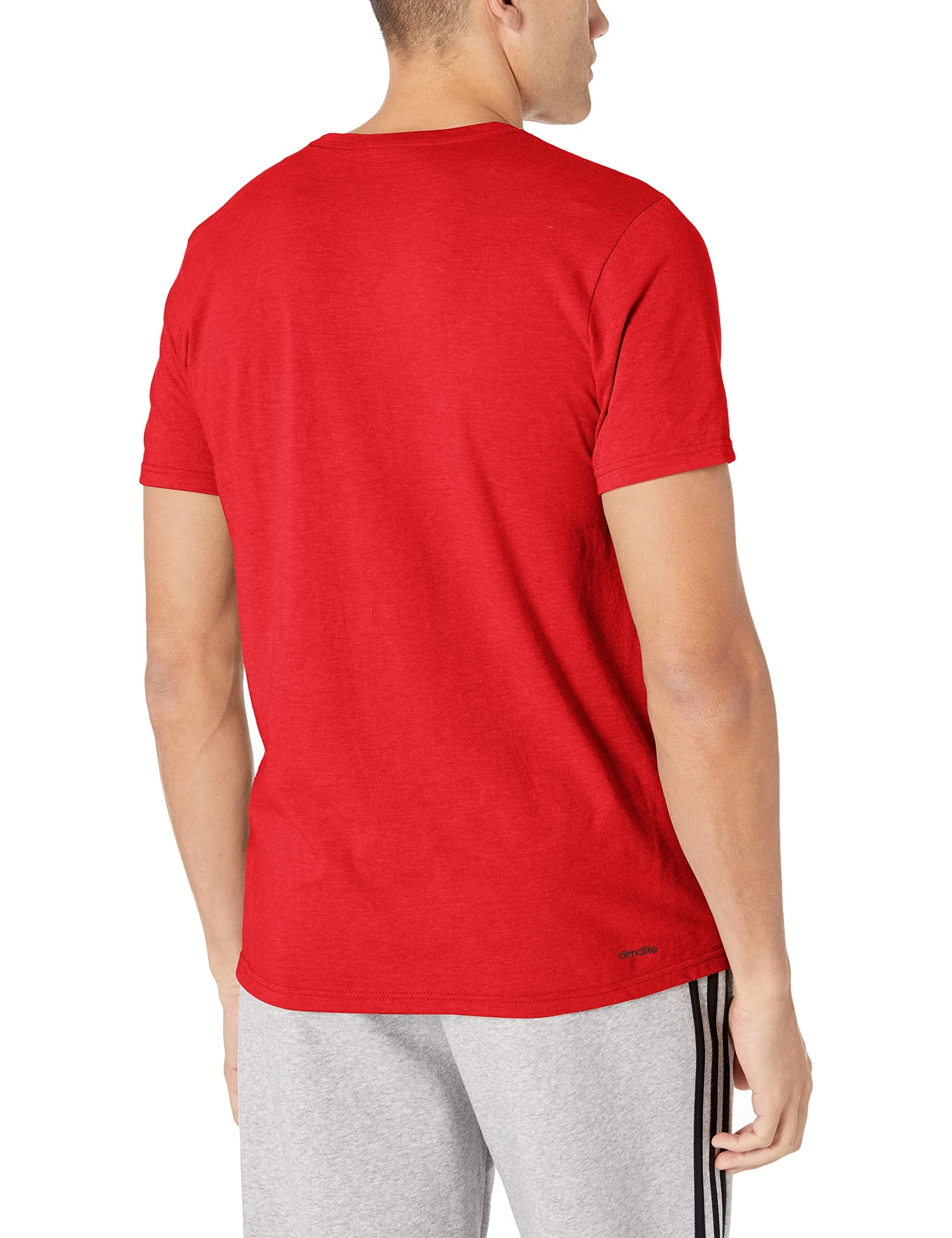 adidas Men's Badge of Sport Graphic Tee, Scarlet/Black