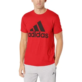 adidas Men's Badge of Sport Graphic Tee, Scarlet/Black