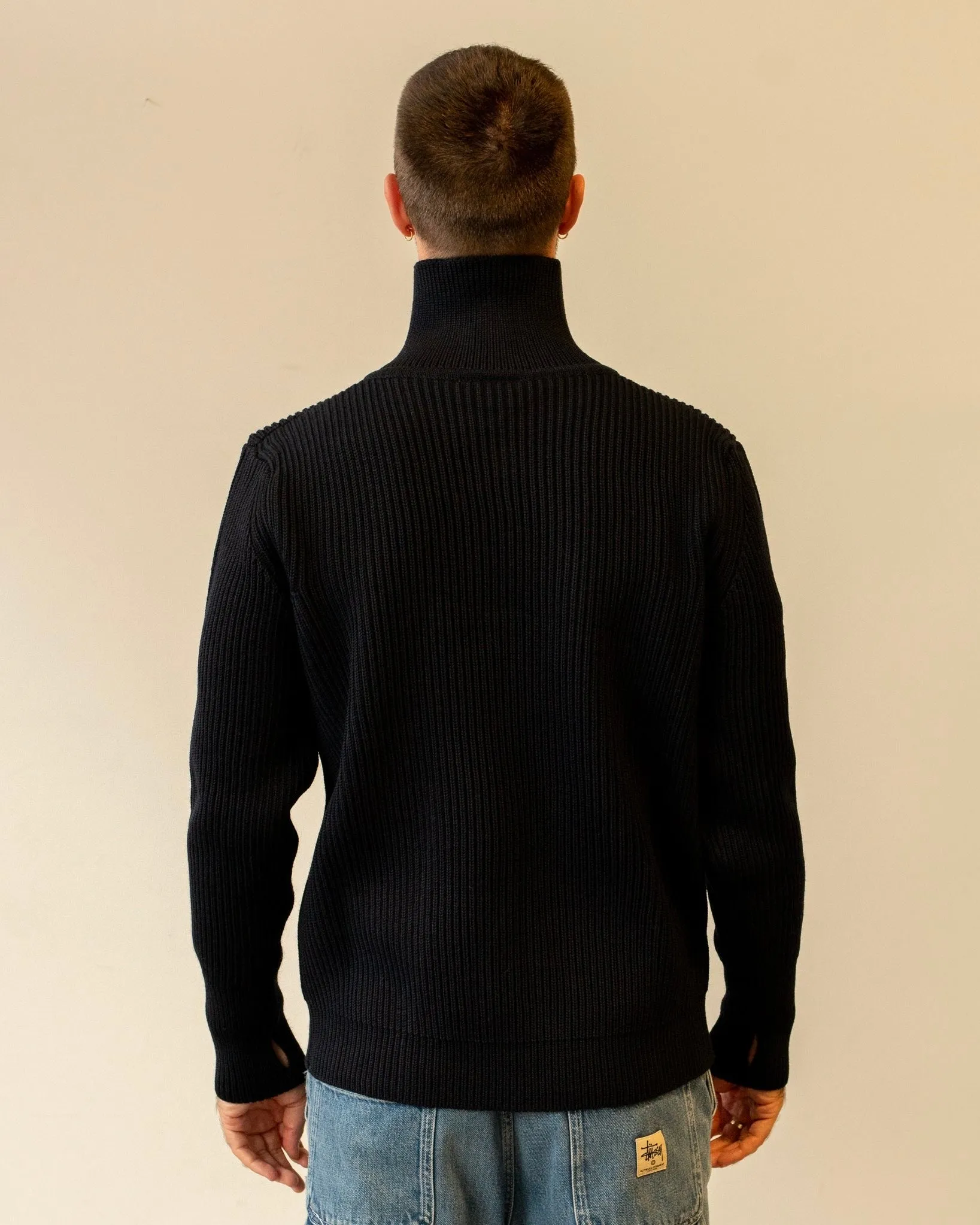Andersen-Andersen Navy Half-Zip Navy Blue