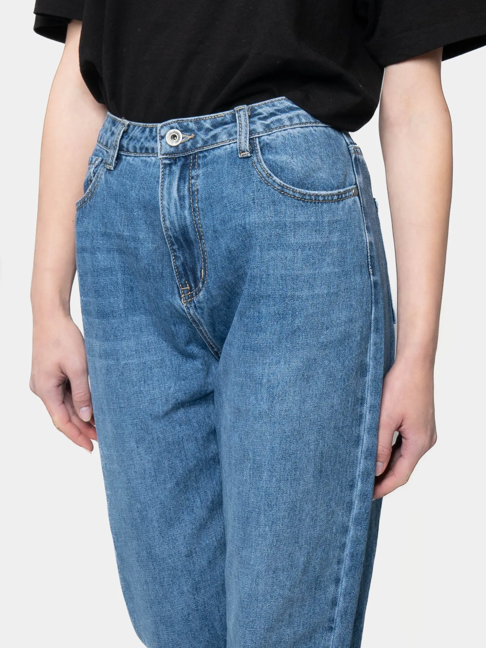 BARCELONA - Beige Marabou Feather Jeans