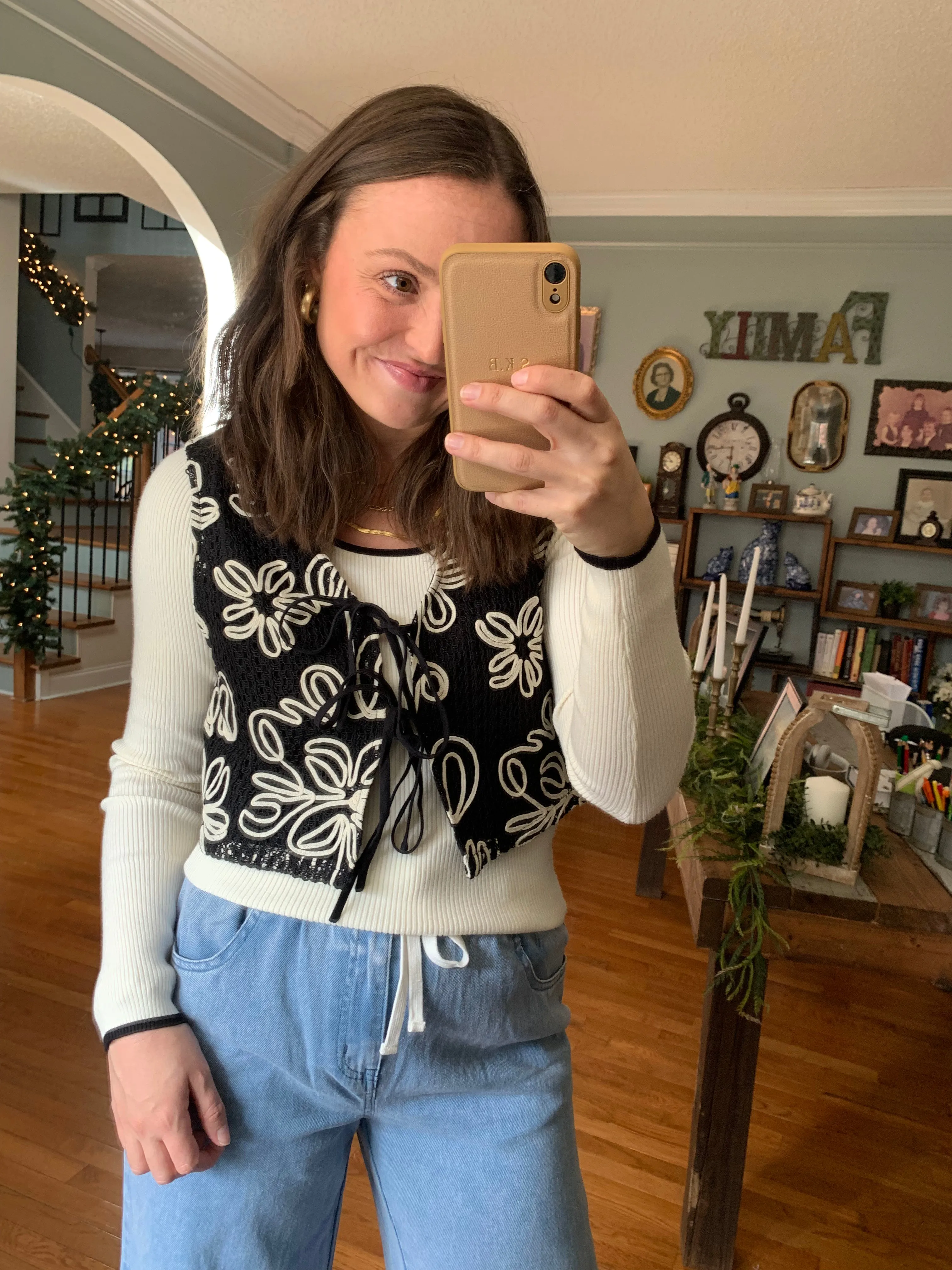Beautifully Embroidered Knit Vest
