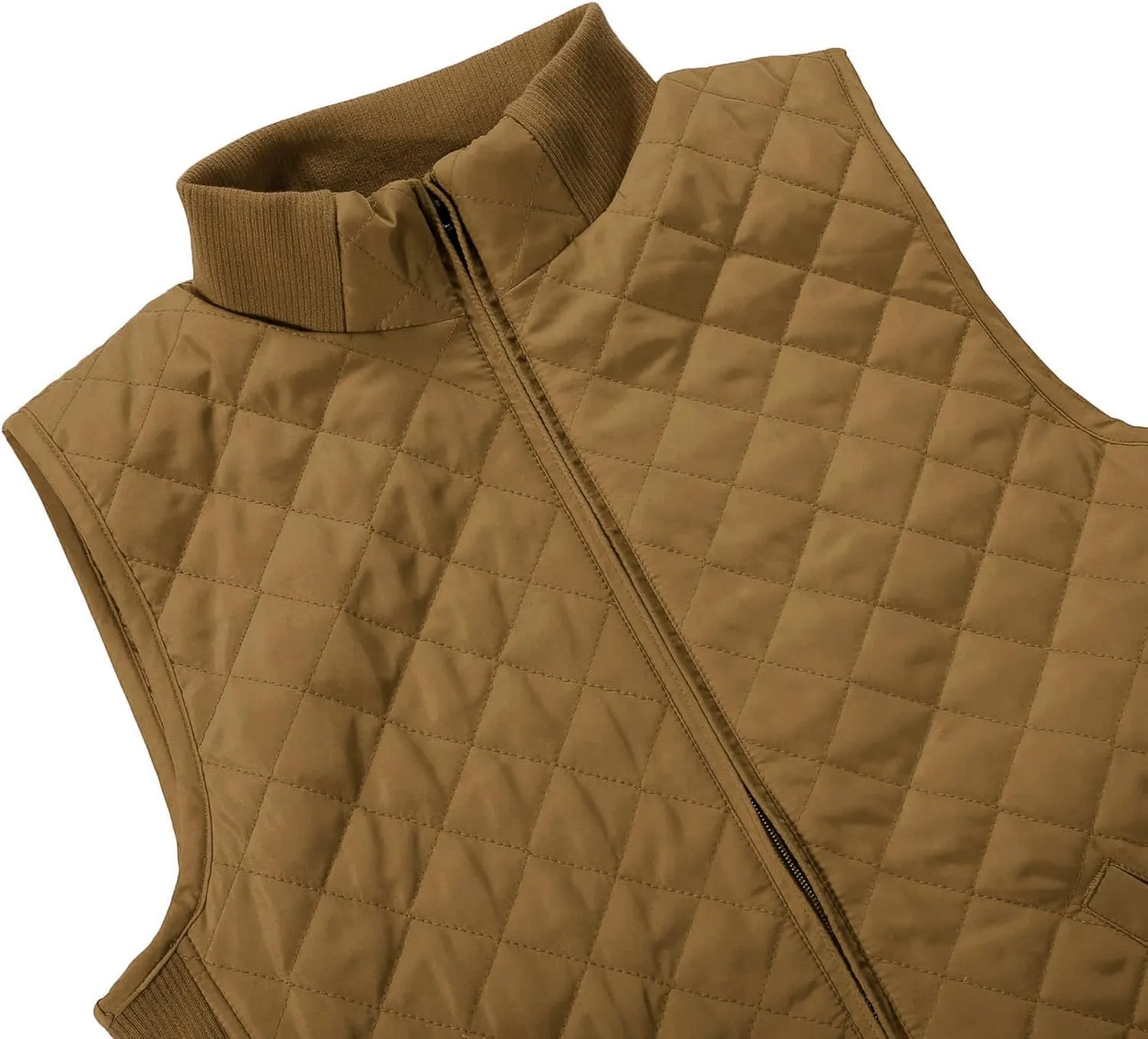 Bienzoe Women Quilted Casual Vest: Lightweight Packable Sleeveless Jacket