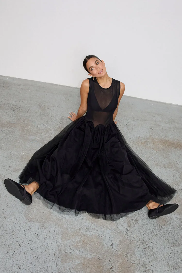 Black Mesh Monika Dress