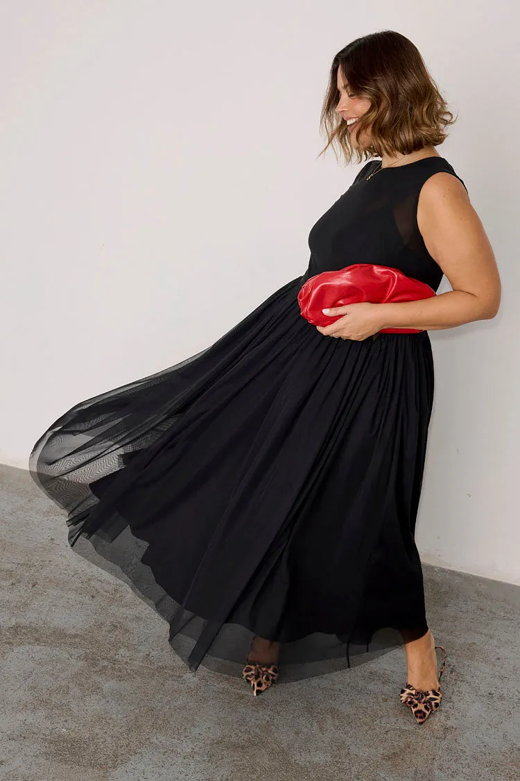 Black Mesh Monika Dress