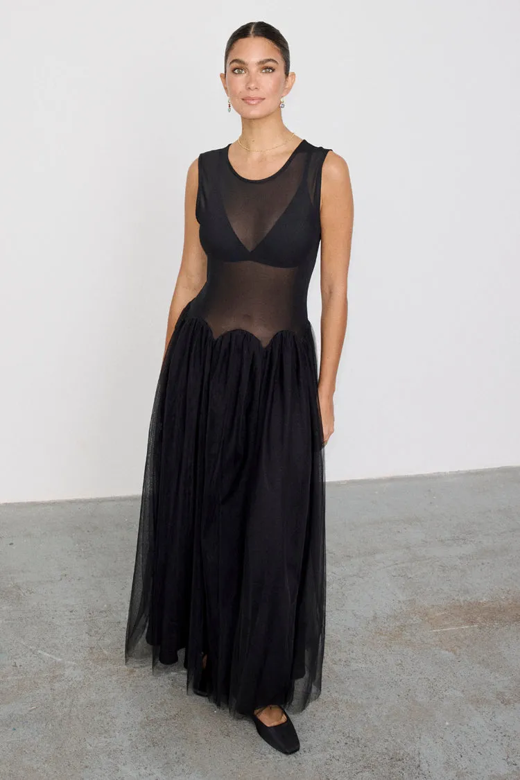 Black Mesh Monika Dress