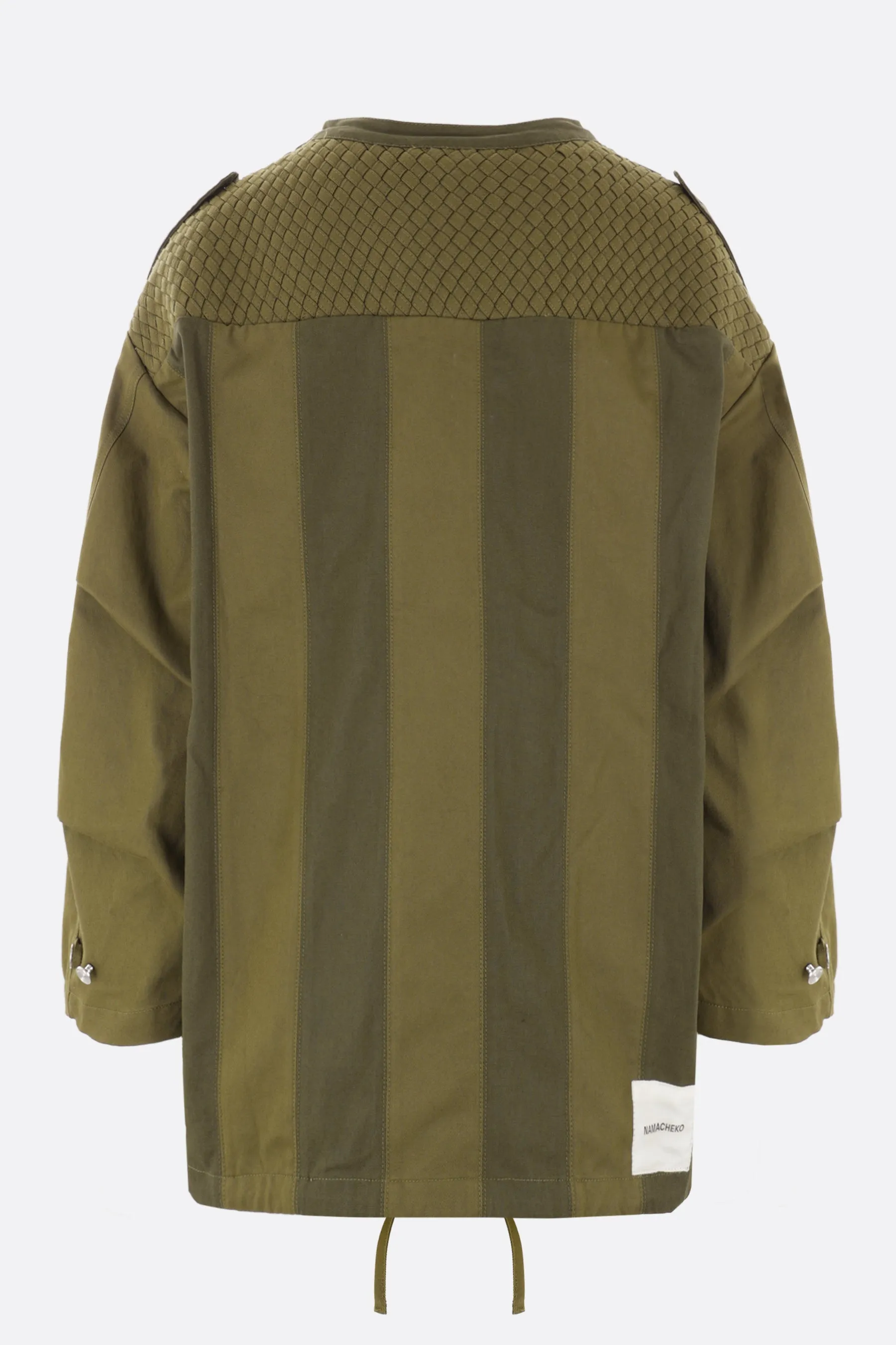 canvas oversize jacket with braided yoke