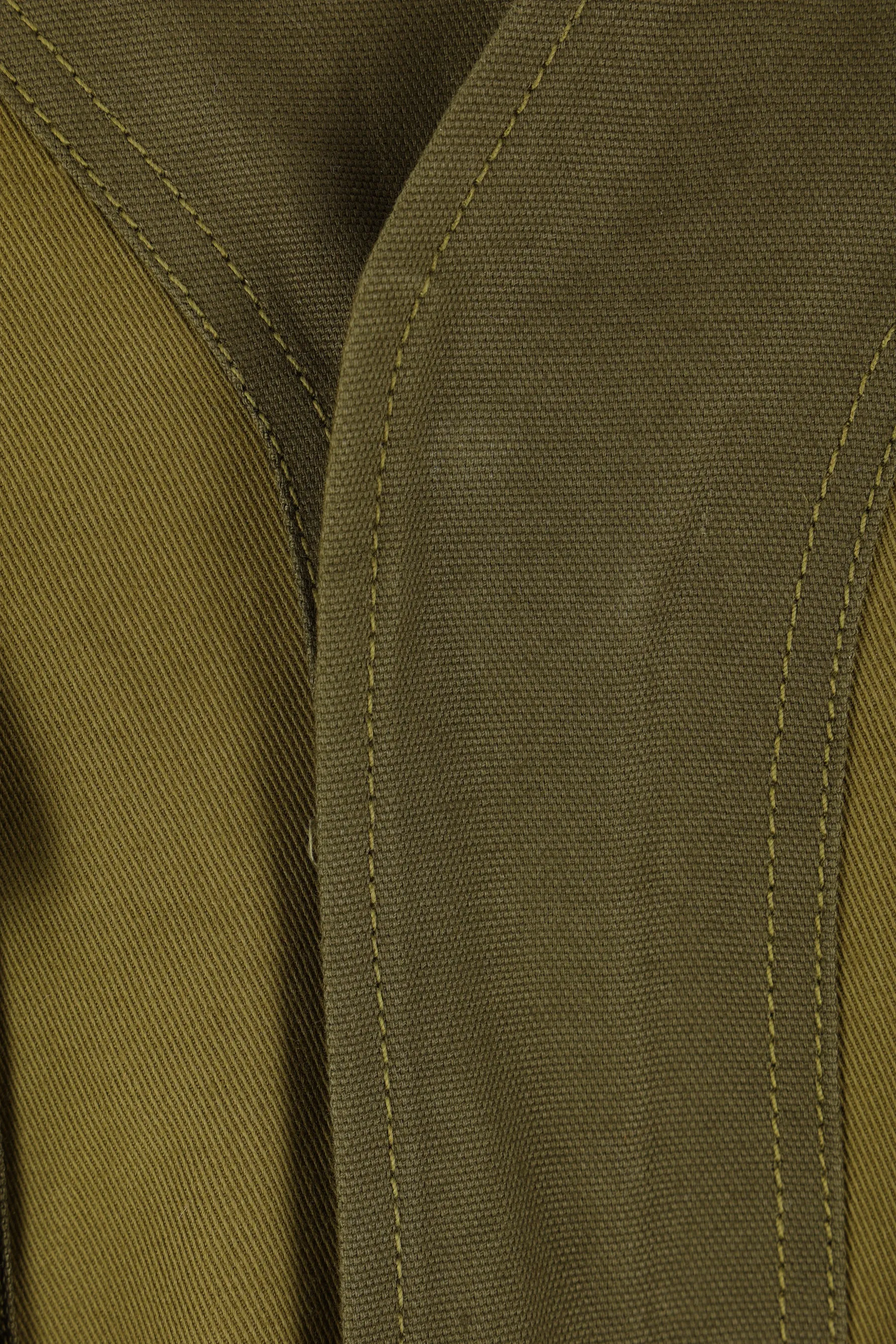 canvas oversize jacket with braided yoke