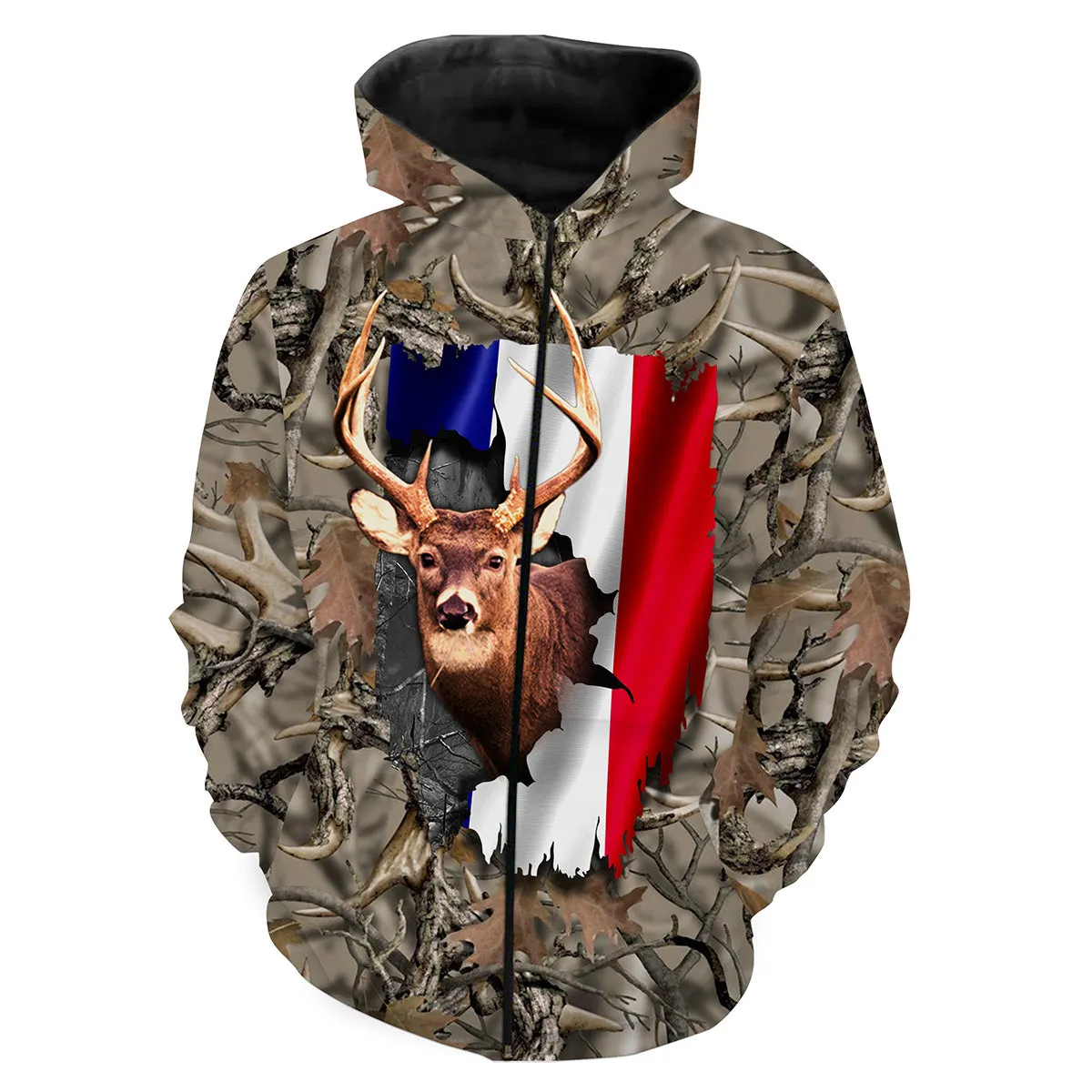 Chasse Du Cerf, Vêtement De Chasse, Camouflage, Drapeau France - VECHCE004