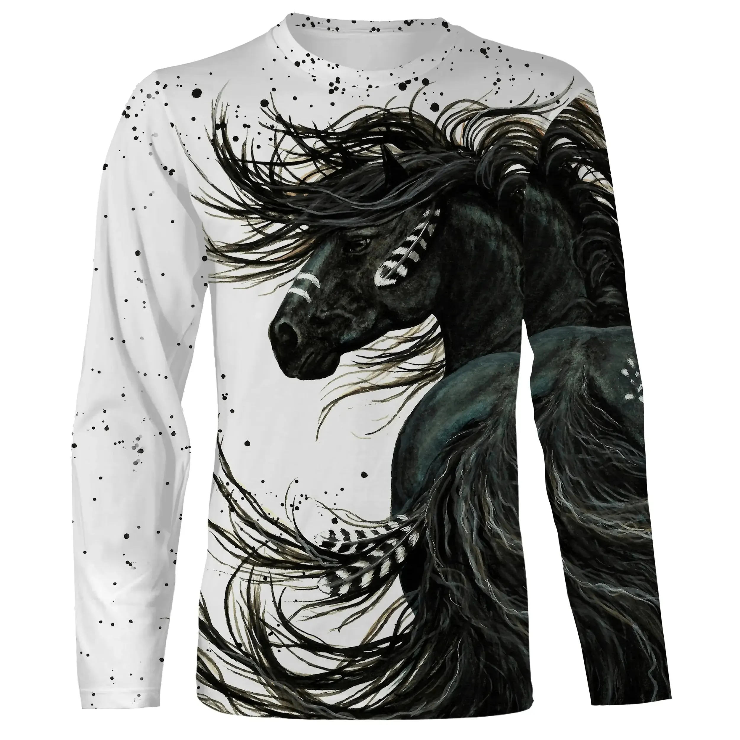 Chiptshirts T-shirt Chevaux Passion-Teeshirt Noir Blanc-Cadeau Amoureux des Chevaux - CTS18062212