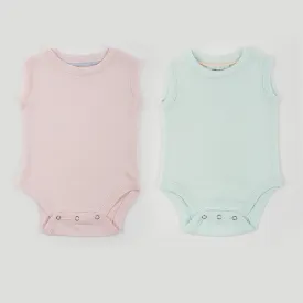 Cotton Baby Onesie Jersey Vest Set | Set of 2