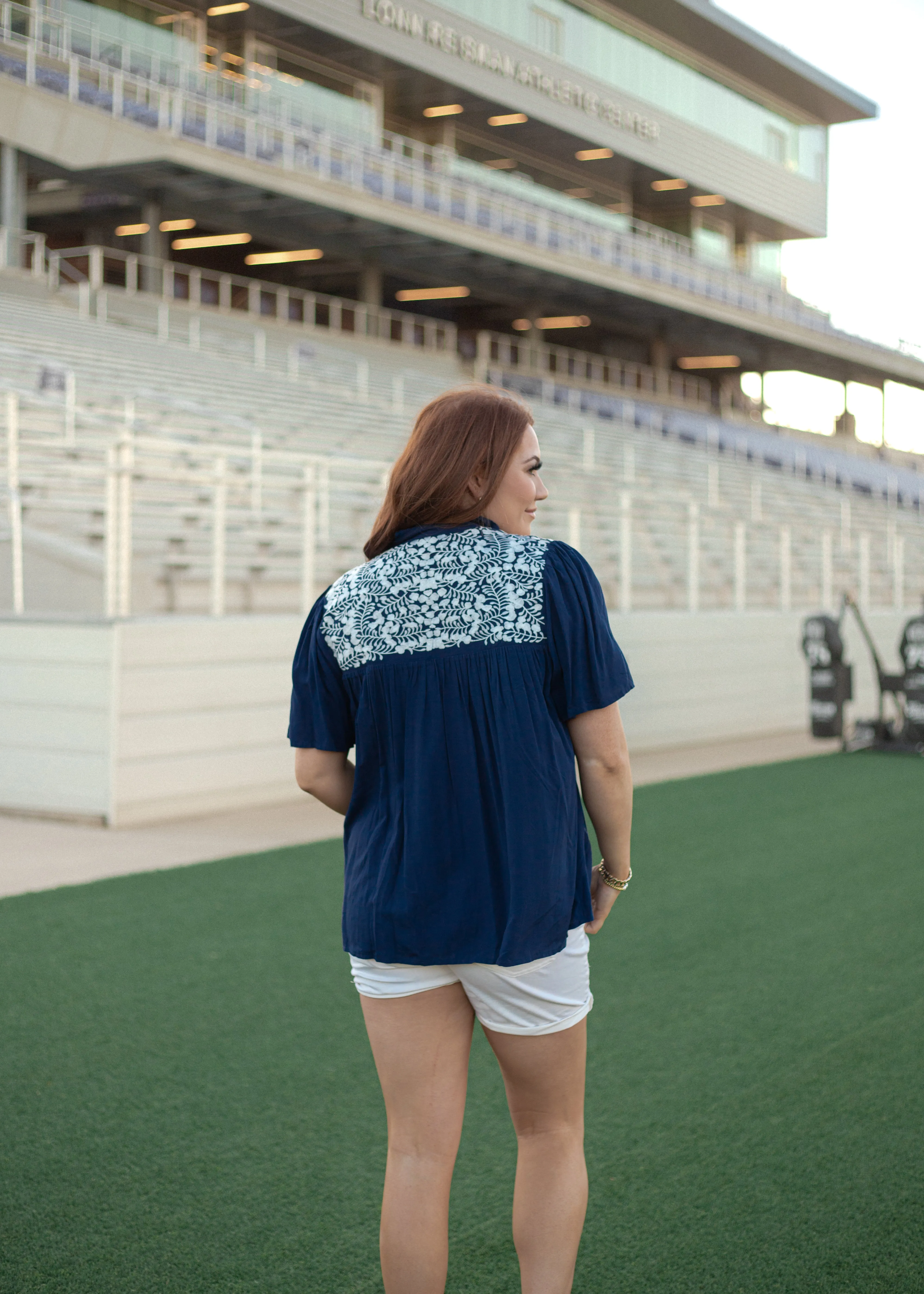 Cowboy Embroidered Top