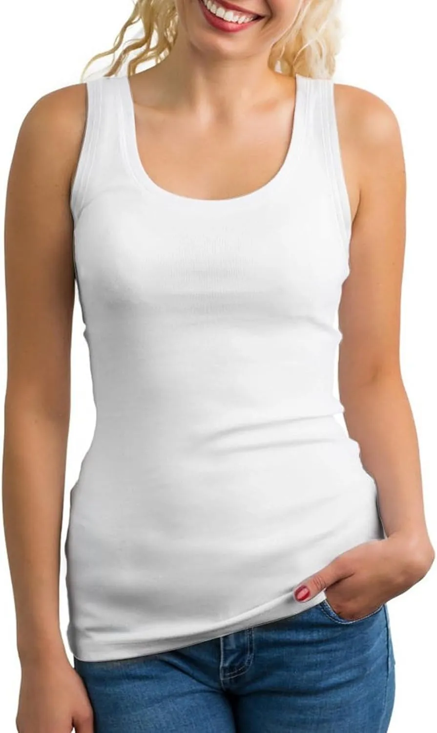 Custom Tank Tops for Women Personalized Slim Fit Sleeveless T-Shirt Design Your Own Image Text Photo Front/Back Print