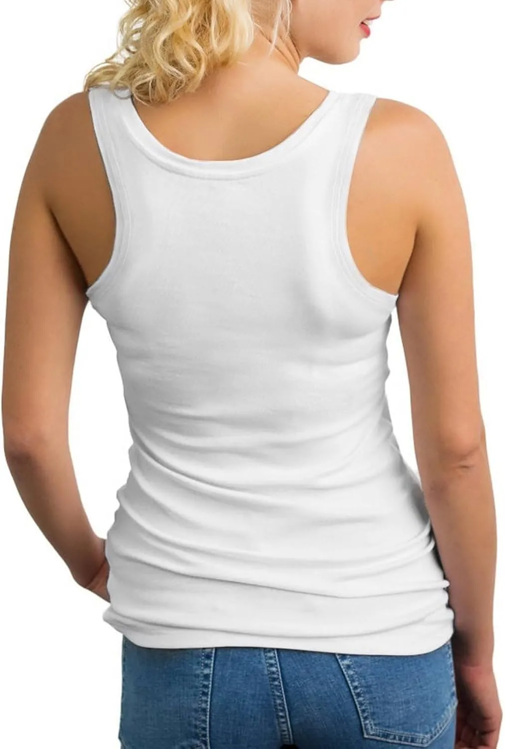 Custom Tank Tops for Women Personalized Slim Fit Sleeveless T-Shirt Design Your Own Image Text Photo Front/Back Print
