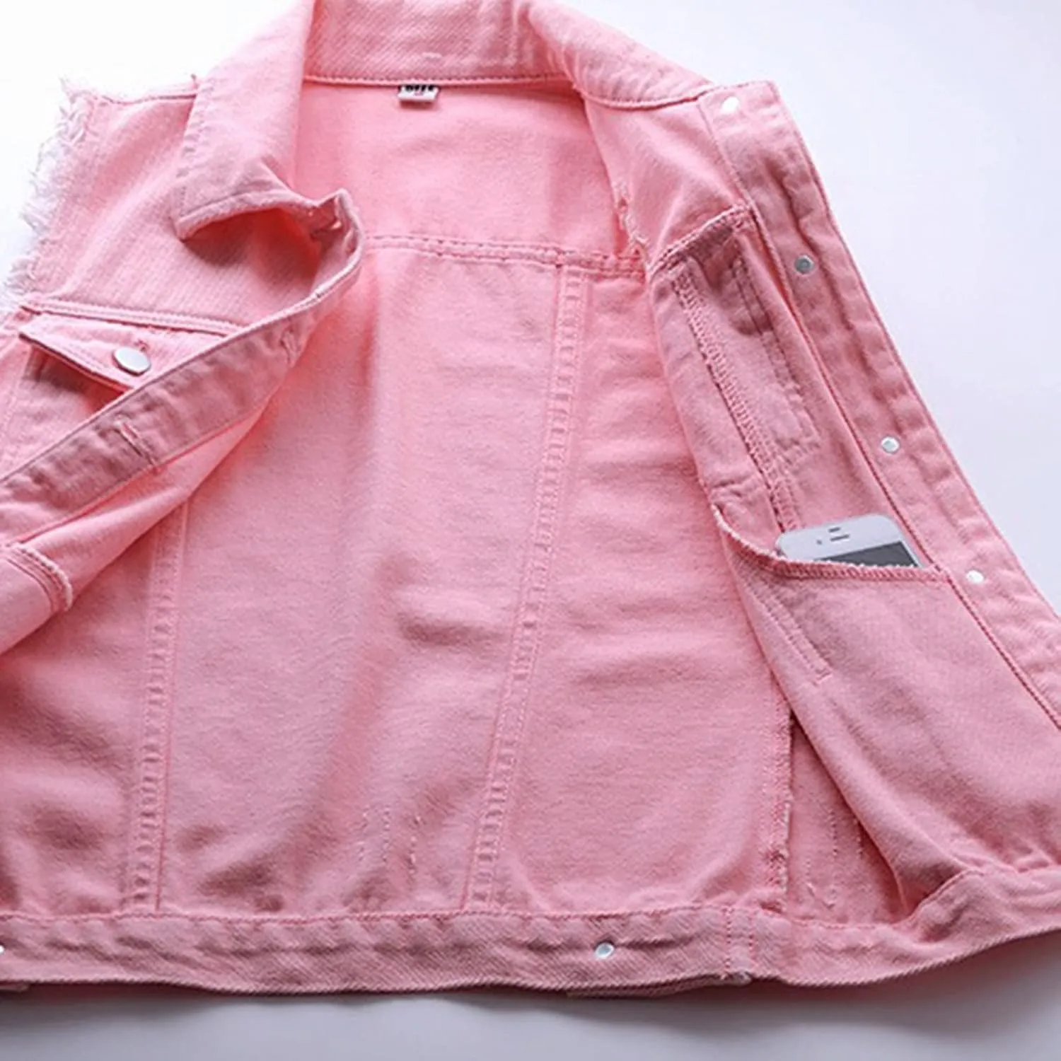 Denim Jacket for Women Casual Lapel Collar Sleeveless Denim Blazer Plus Size Cute Frayed Cropped Vest Top