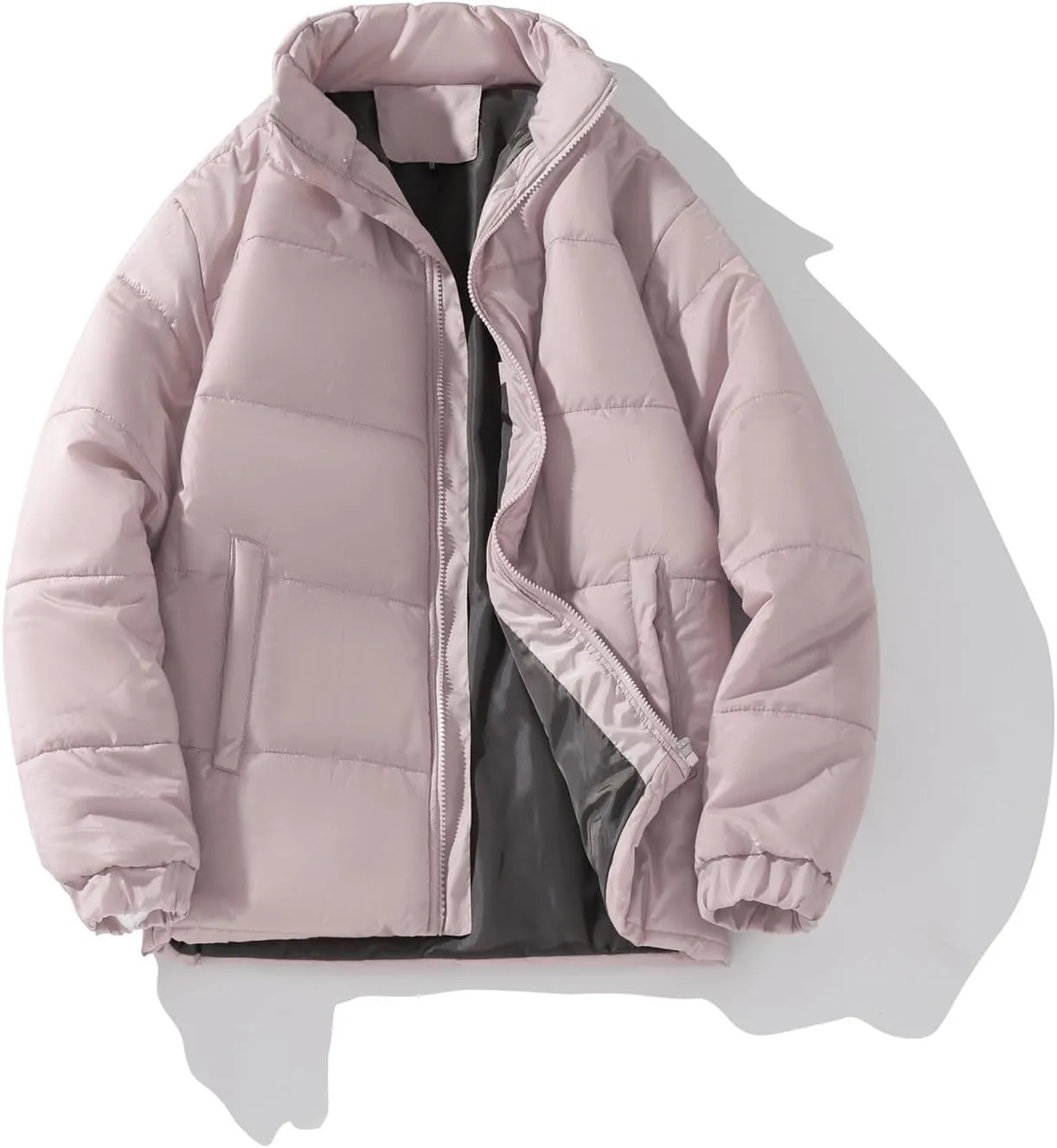 Down Cotton Coat for Men Winter Warm Quilted Jacket Thicken Padded Insulated Jacket Outwear Puffy Couple Winter Coat