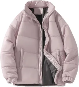 Down Cotton Coat for Men Winter Warm Quilted Jacket Thicken Padded Insulated Jacket Outwear Puffy Couple Winter Coat