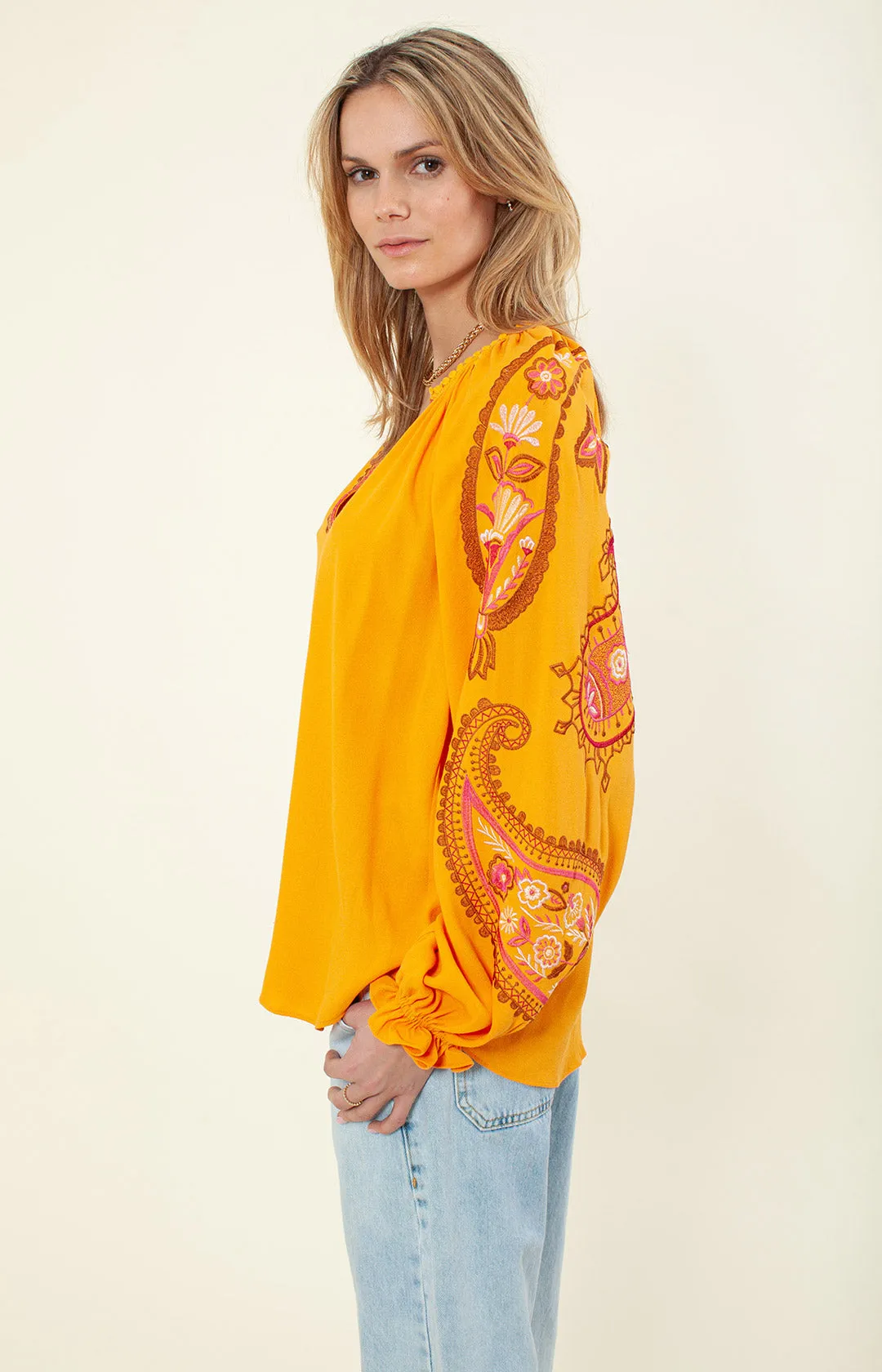Elisa Embroidered Top