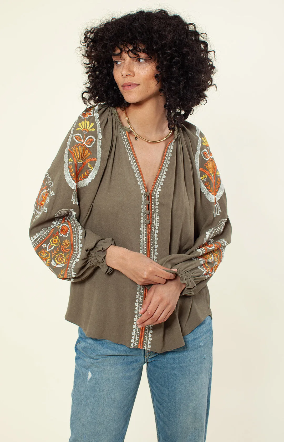 Elisa Embroidered Top