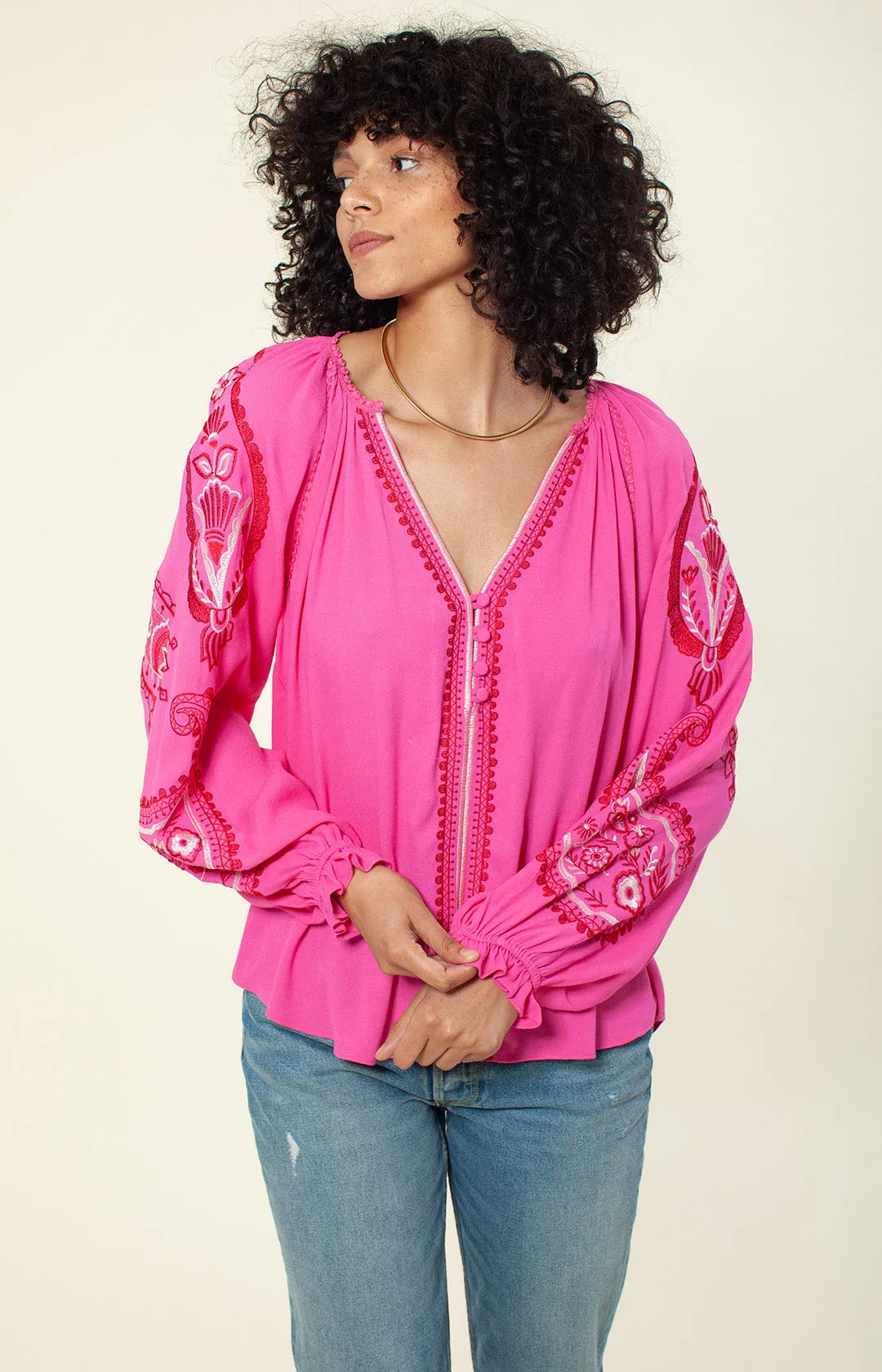 Elisa Embroidered Top