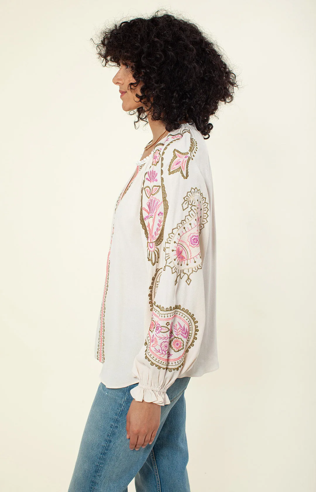 Elisa Embroidered Top