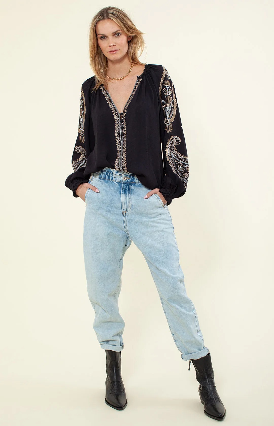 Elisa Embroidered Top