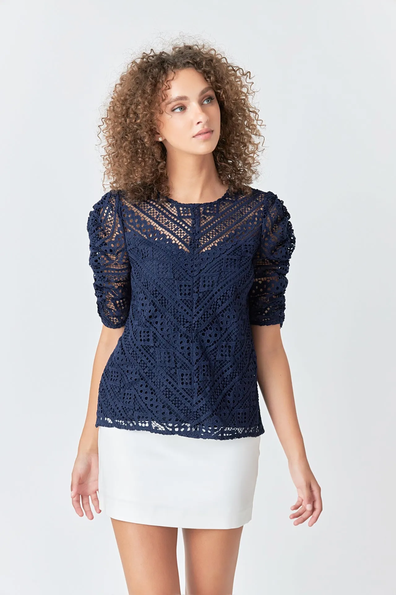 Embroidered Lace Top