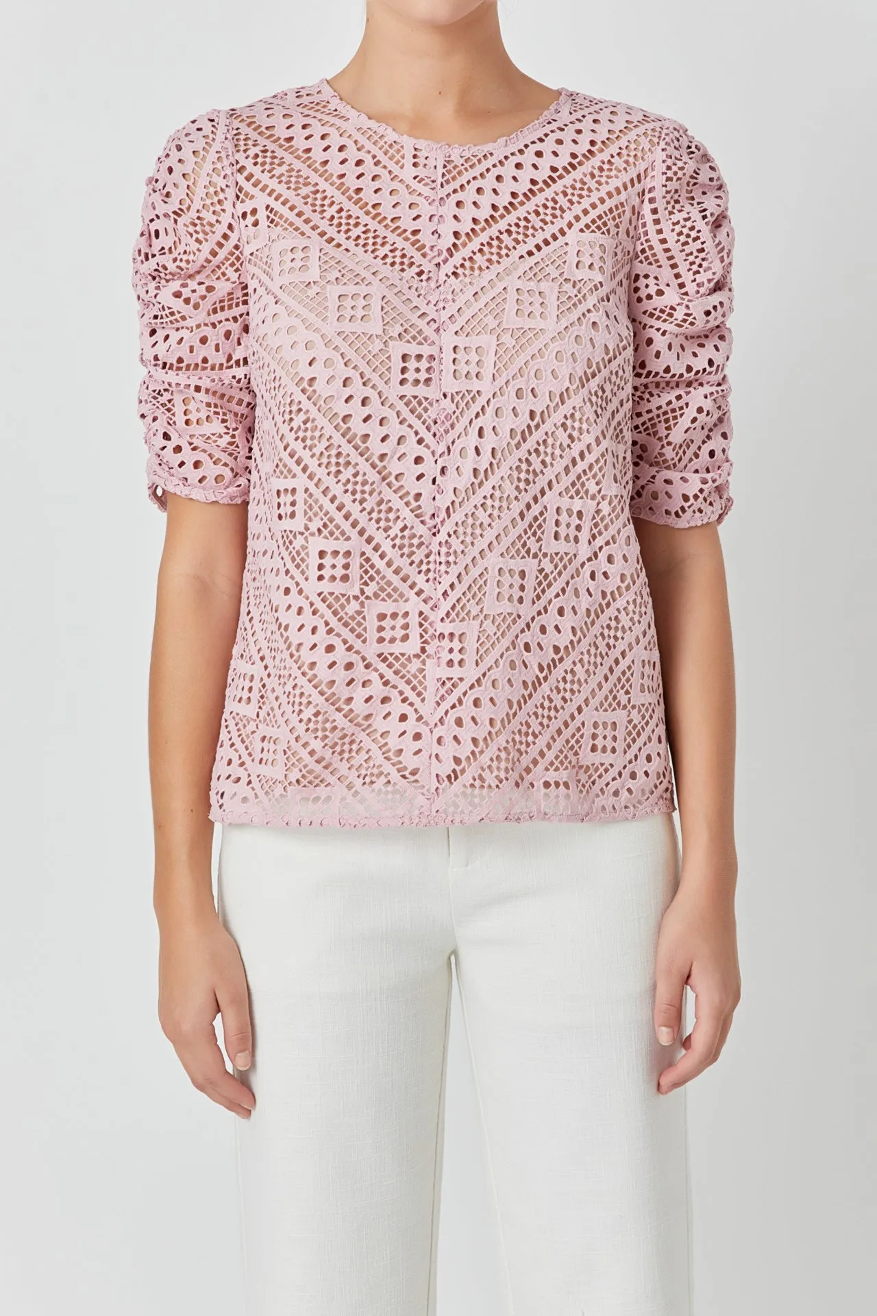 Embroidered Lace Top