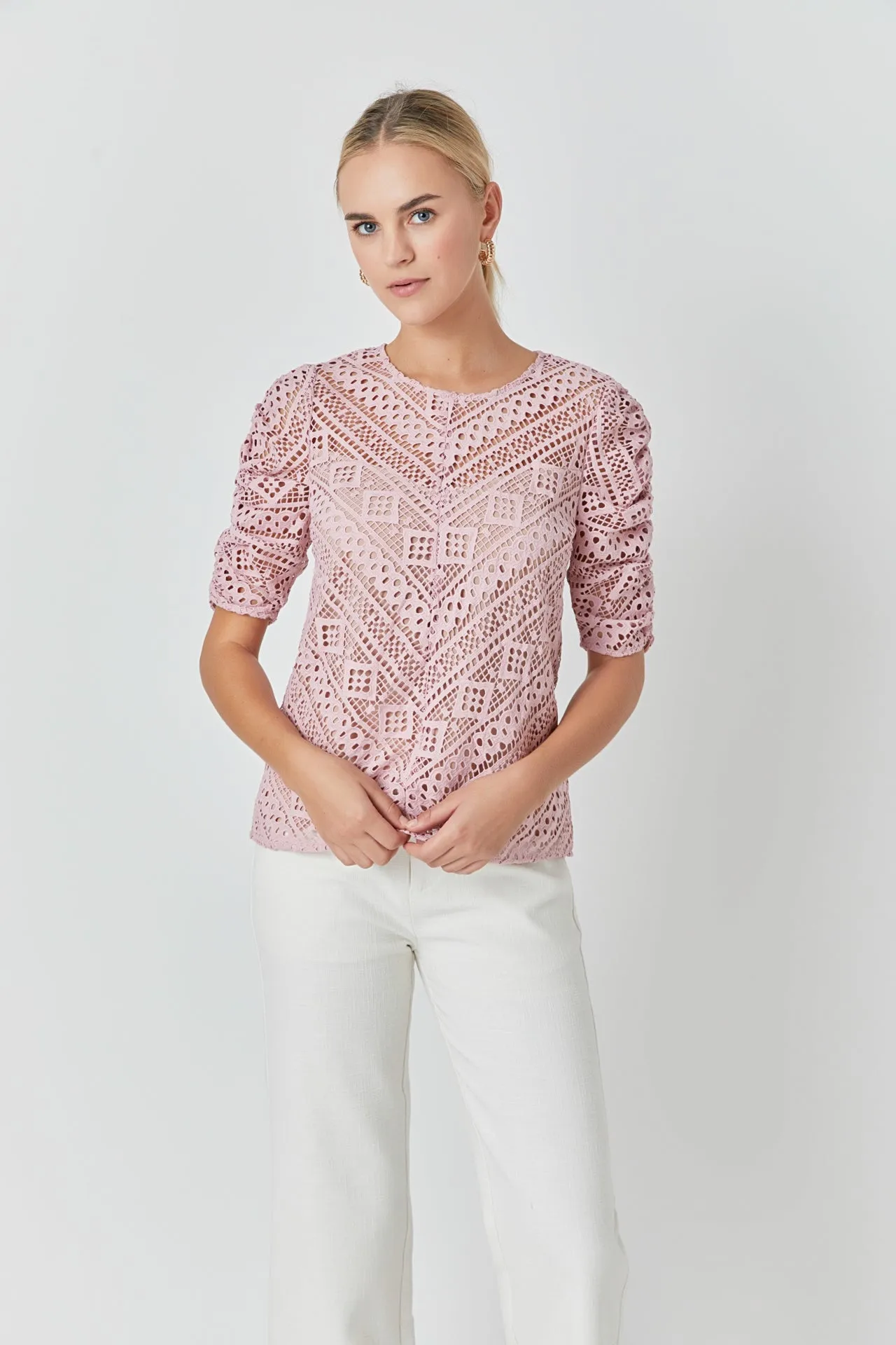 Embroidered Lace Top