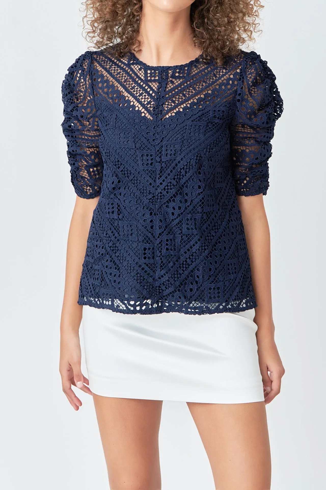 Embroidered Lace Top
