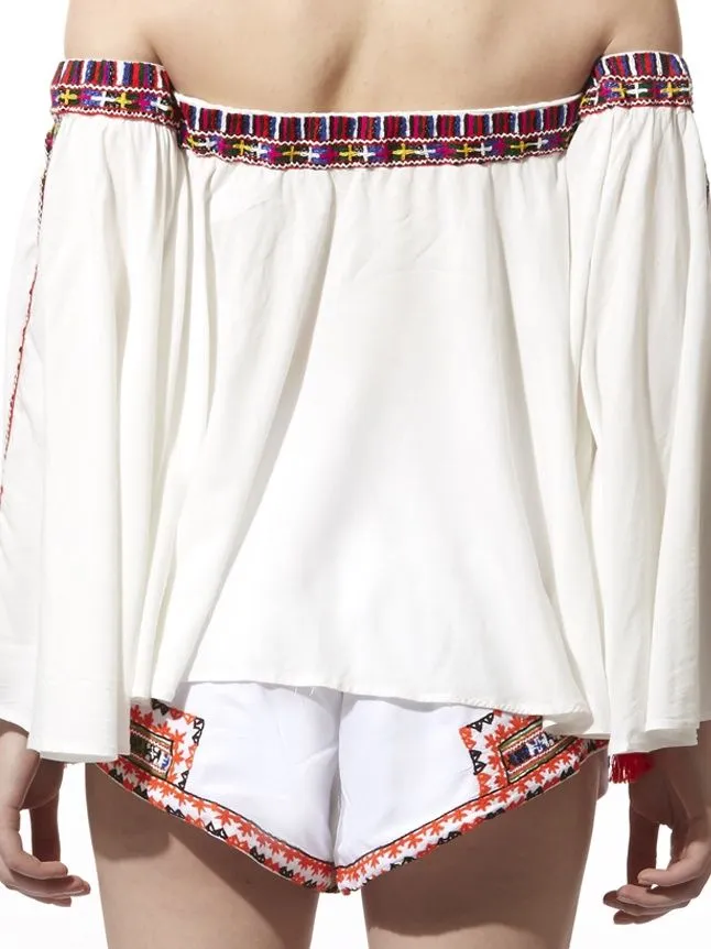 Embroidered Top & Shorts
