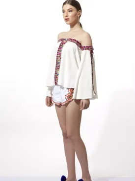Embroidered Top & Shorts