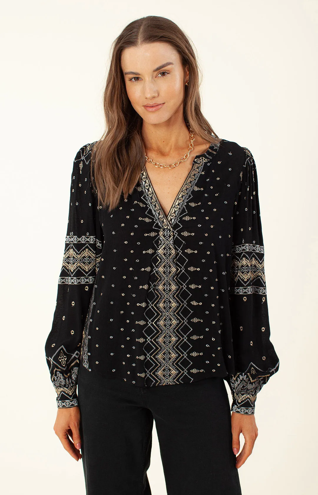 Evelyn Embroidered Top