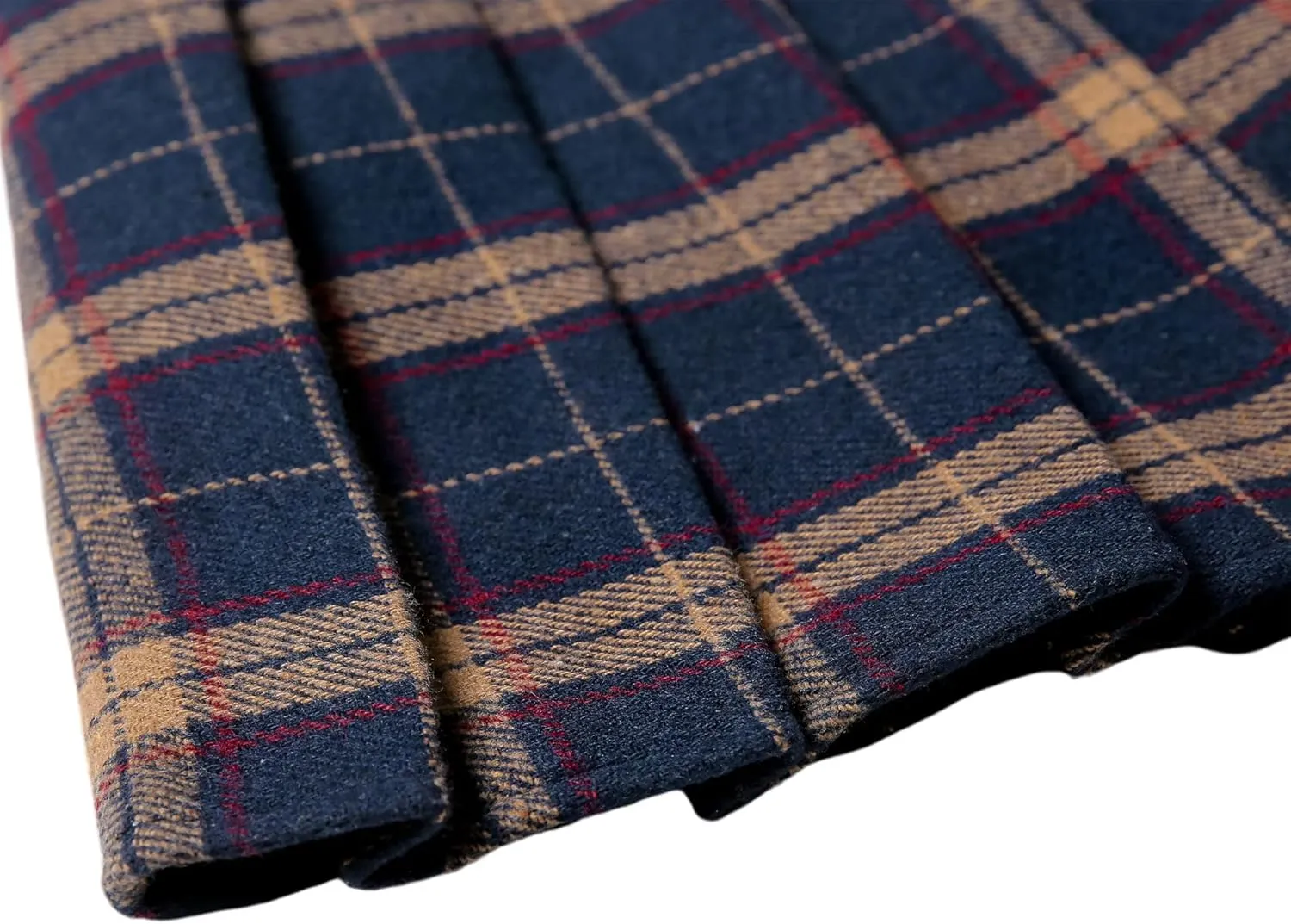 Hoerev Women Girls Thick Wool Fabric for Cold Weather Versatile Plaid Pleated Skirt with Shorts