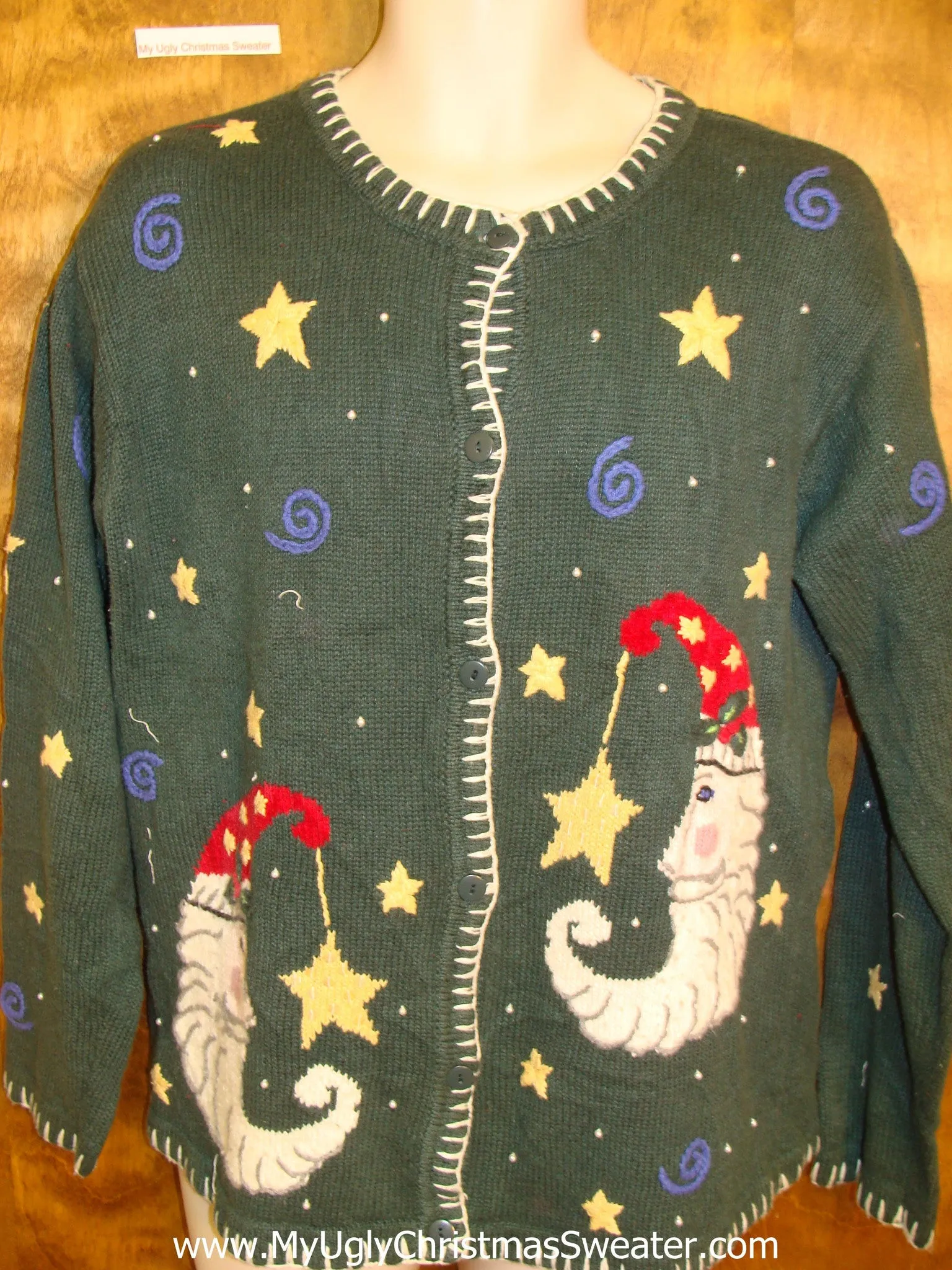 Horrible Scary Moon Faces Christmas Sweater