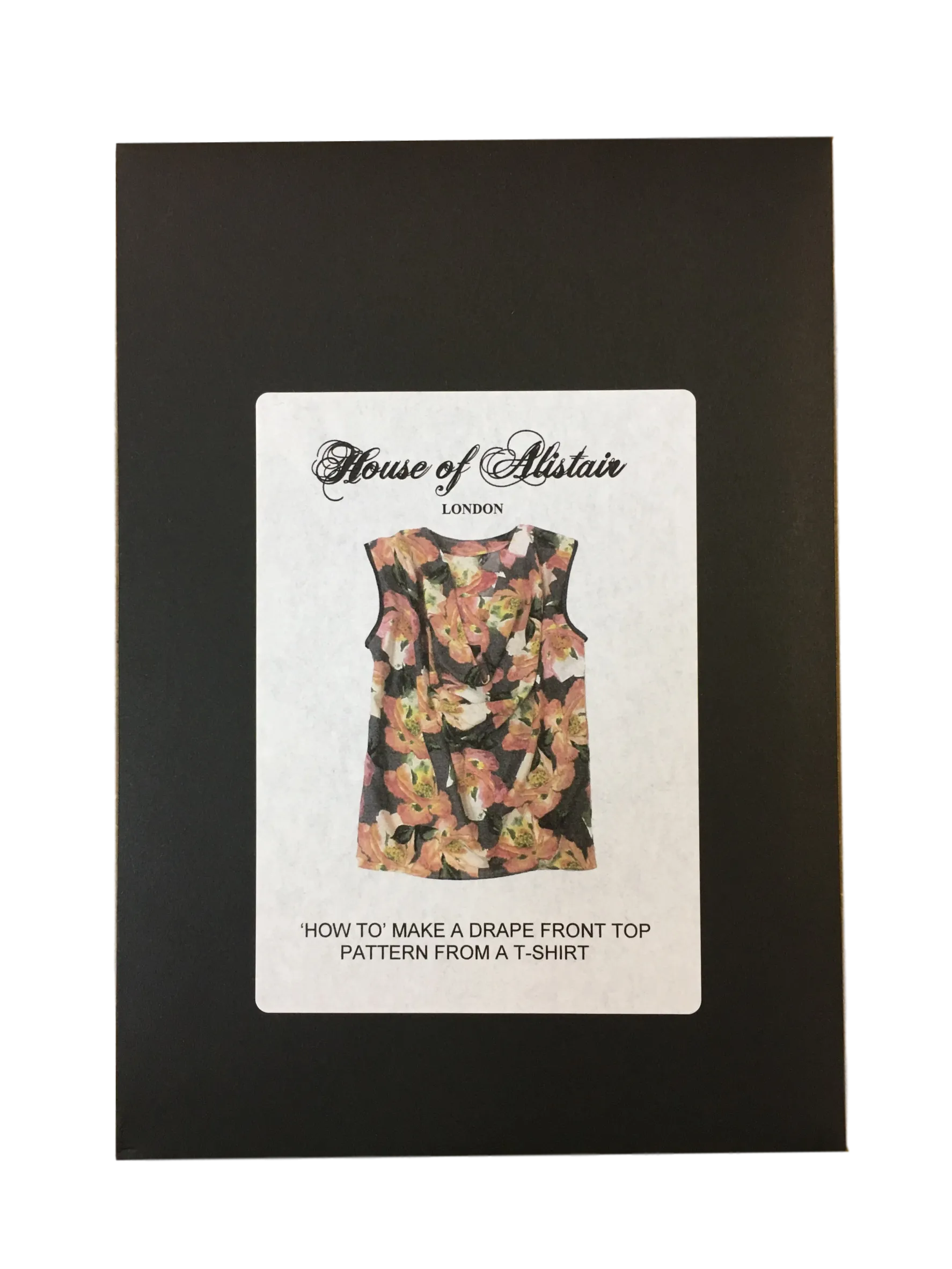 'How To' Make a Drape Front Top Pattern From a T-Shirt