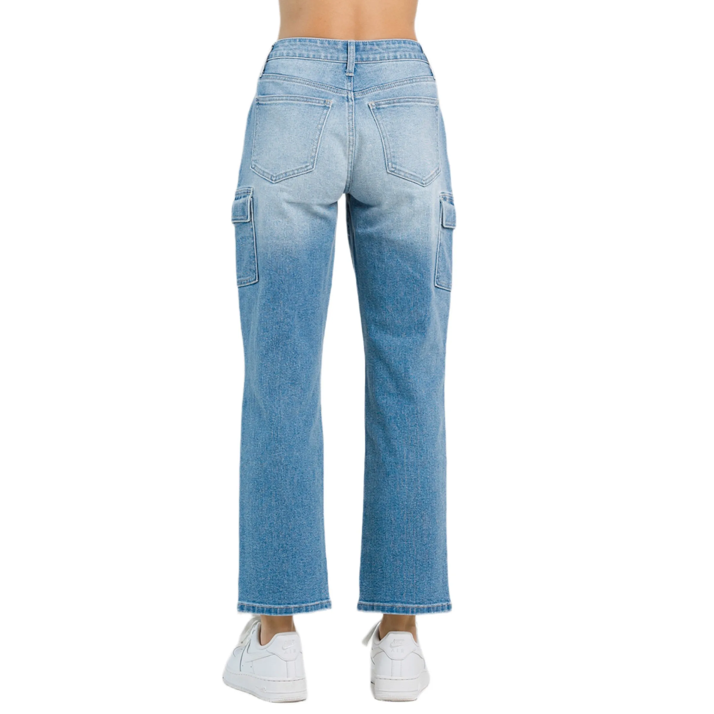 Jelly Jeans Straight Jeans with Cargo Pockets Blue Wash Size 1, 3, 5, 7, 9, 11, 13