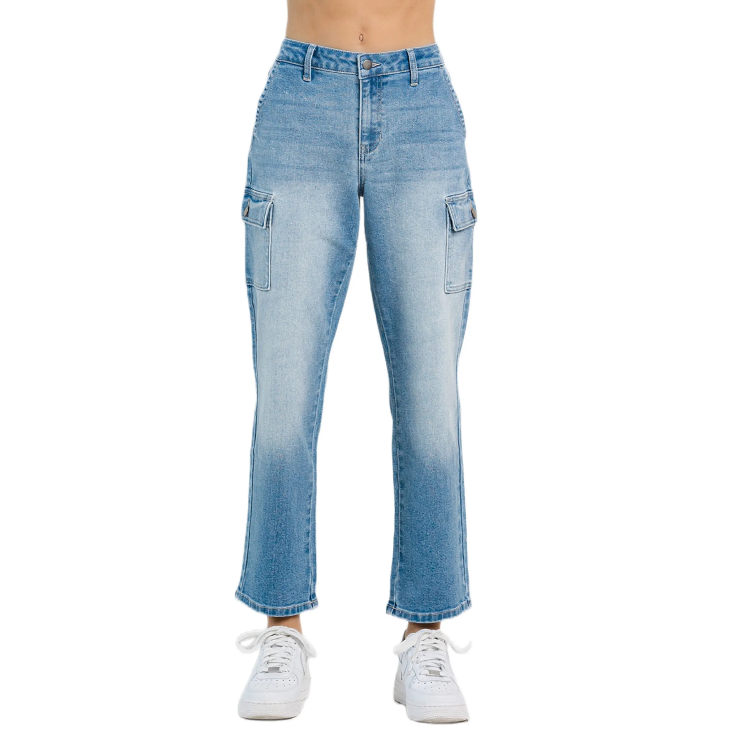 Jelly Jeans Straight Jeans with Cargo Pockets Blue Wash Size 1, 3, 5, 7, 9, 11, 13