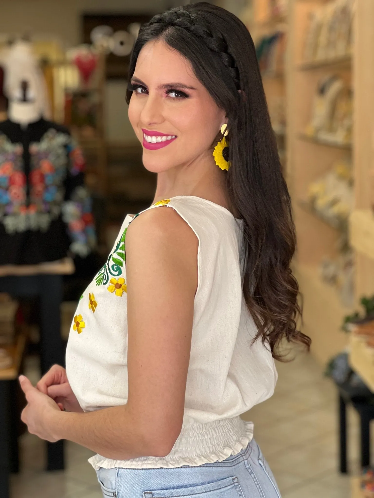 Jimena Girasoles Crop Top