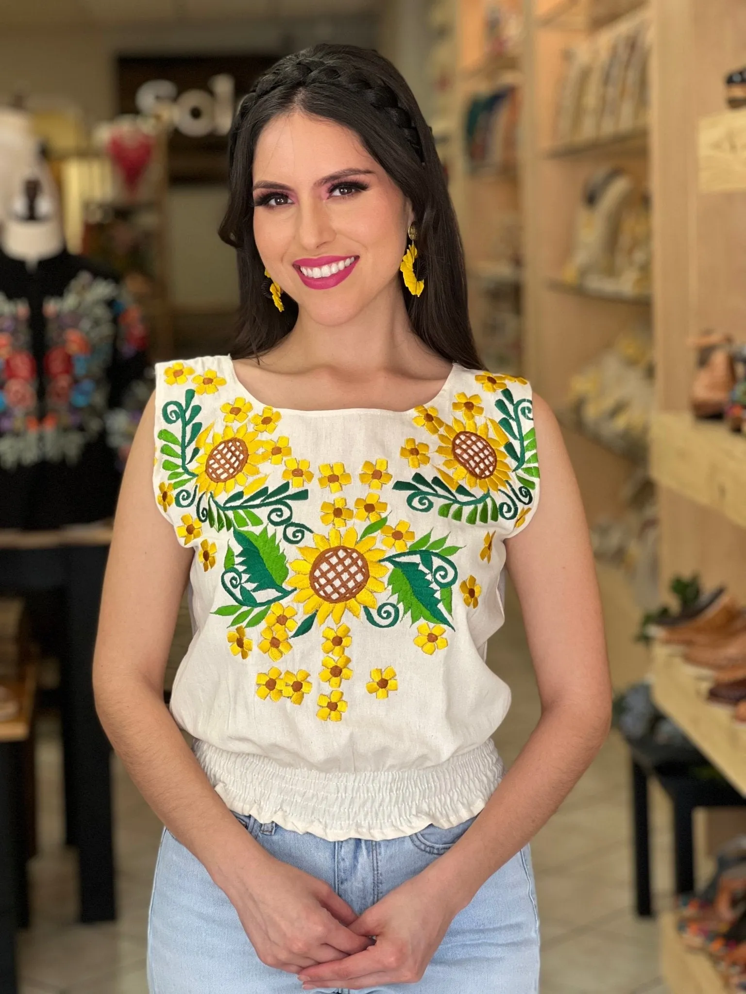 Jimena Girasoles Crop Top