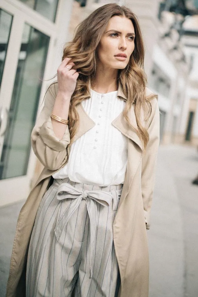 Kallen Embroidered Polka Dot Blouse