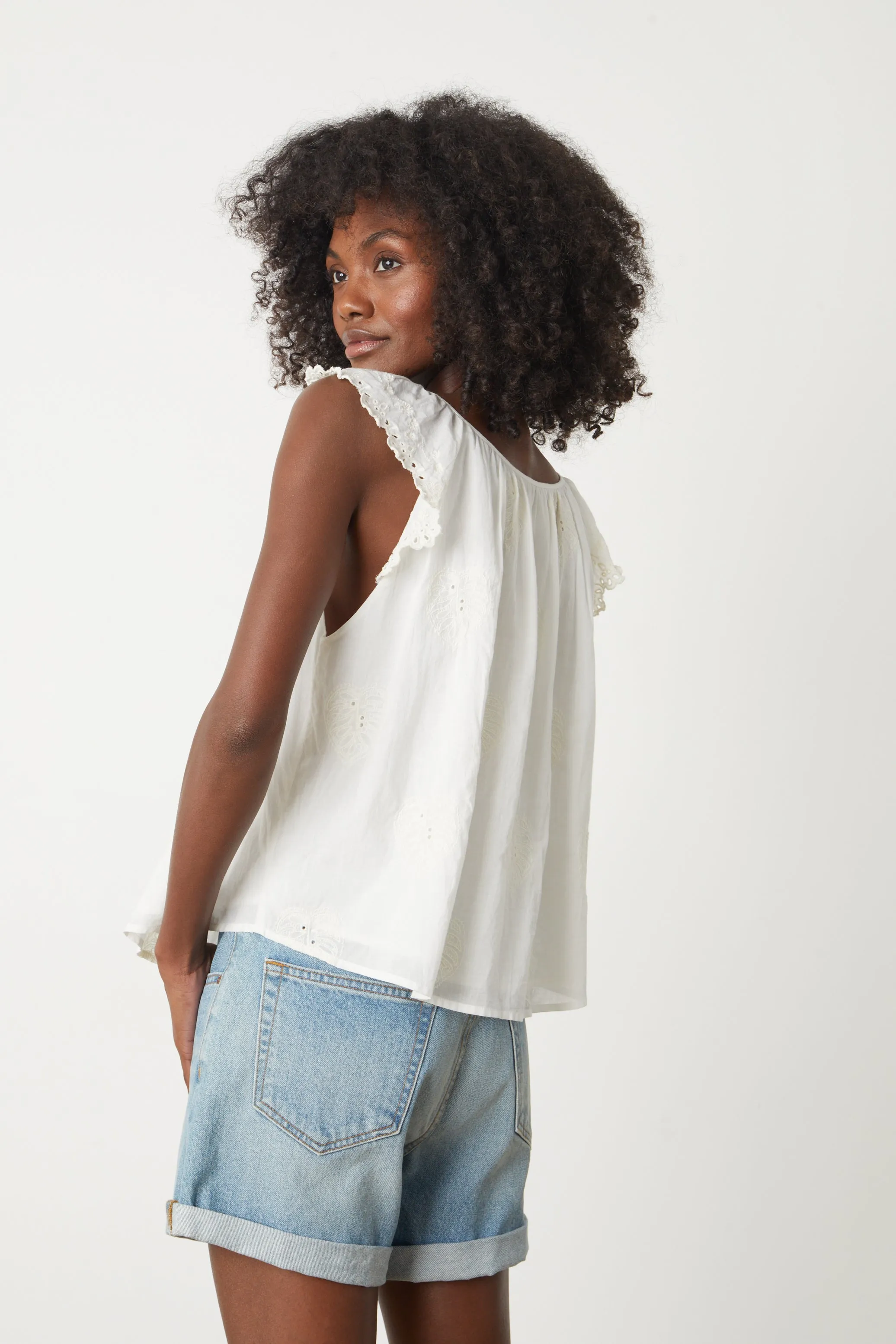 LANI EMBROIDERED TOP