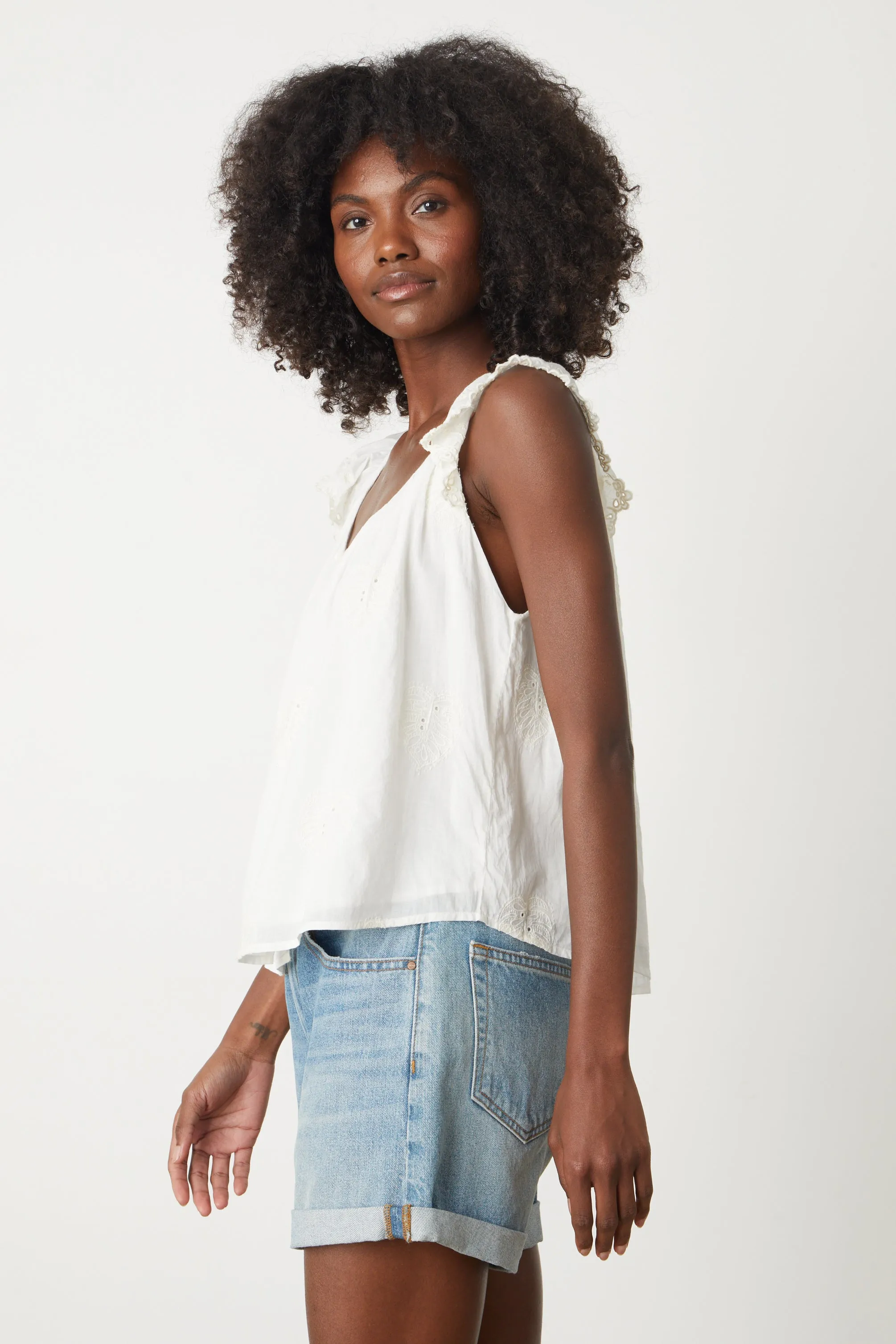 LANI EMBROIDERED TOP