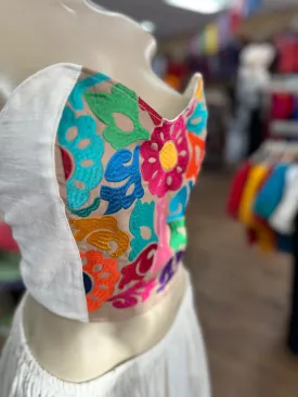 Mexican White Corset Top