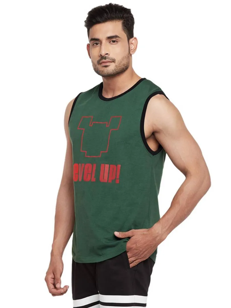 Mickey and Friends Level Up Active Round Neck Sleeveless Vest For Men