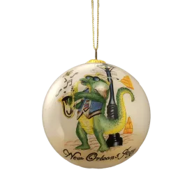 New Orleans Jazz Alligator Ball Ornament