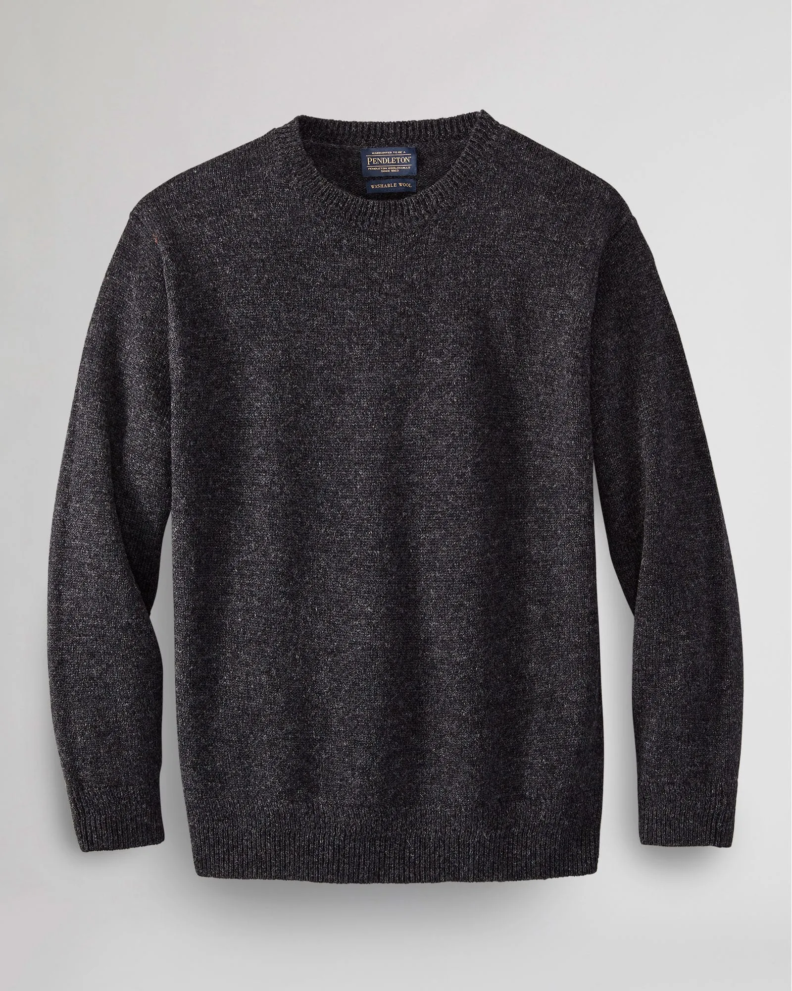 Pendleton MEN'S SHETLAND COLLECTION SWEATER - BLACK HEATHER