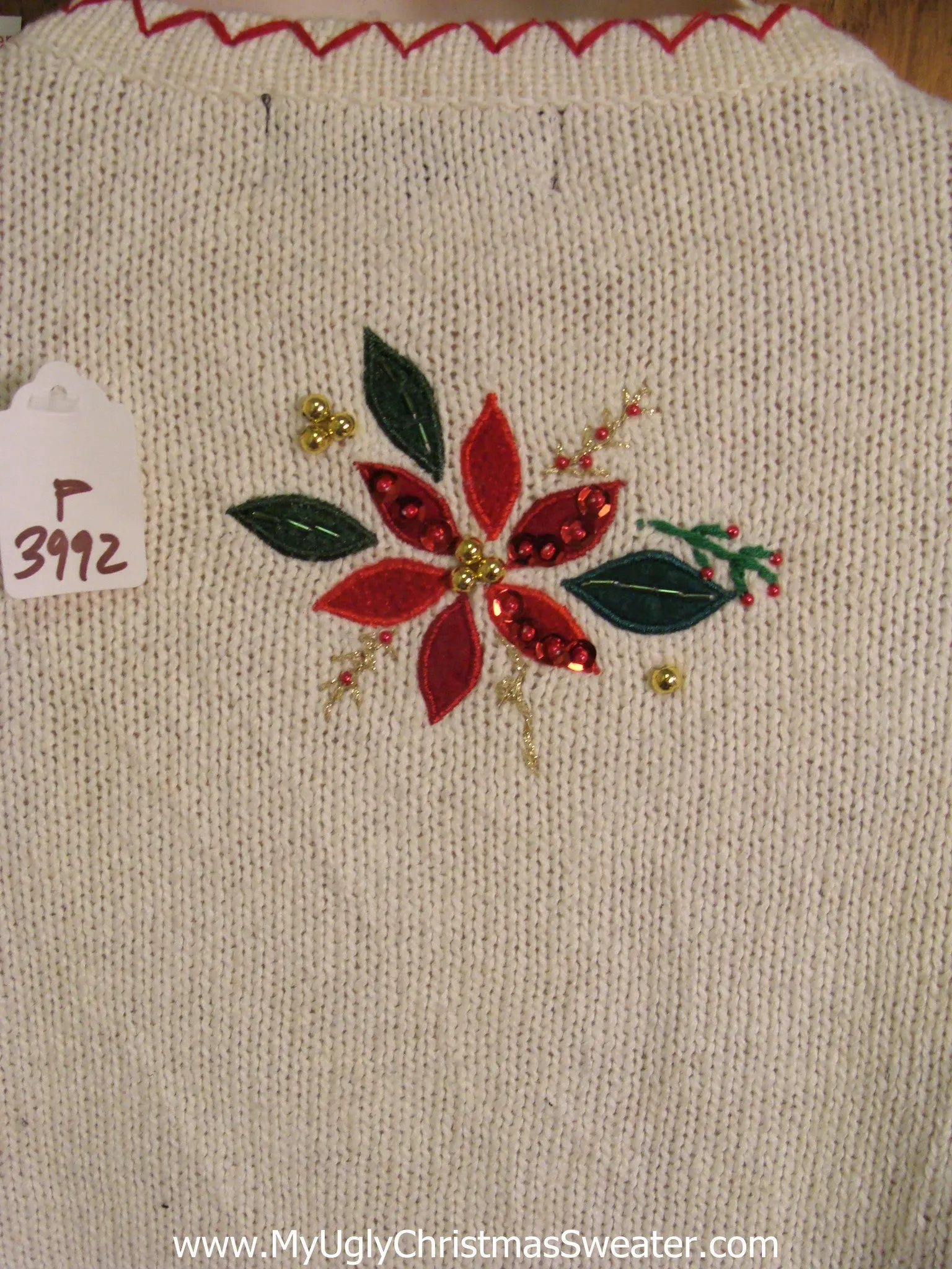 Poinsettia Forest Holiday Sweater