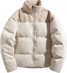 Puffer Coat for Men 2024 Winter Fashion Thick Warm Zipper Outdoor Color Block Jacket Loose Fit Comfort Down Coats